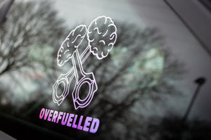 Holographic Overfuelled Logo Sticker